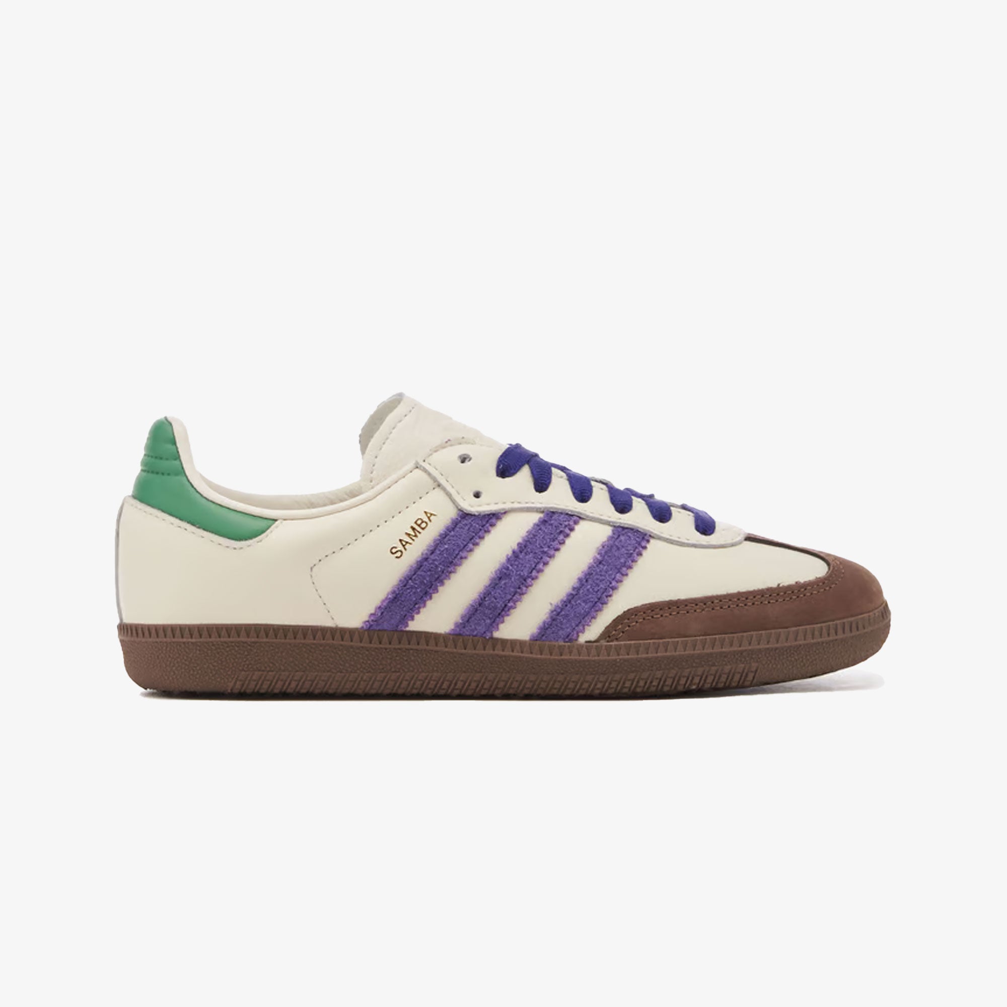 Adidas Originals | SAMBA OG { OFF WHITE/PURPLE/GREEN Superkicks Adidas Originals | SAMBA OG { OFF WHITE/PURPLE/GREEN Superkicks