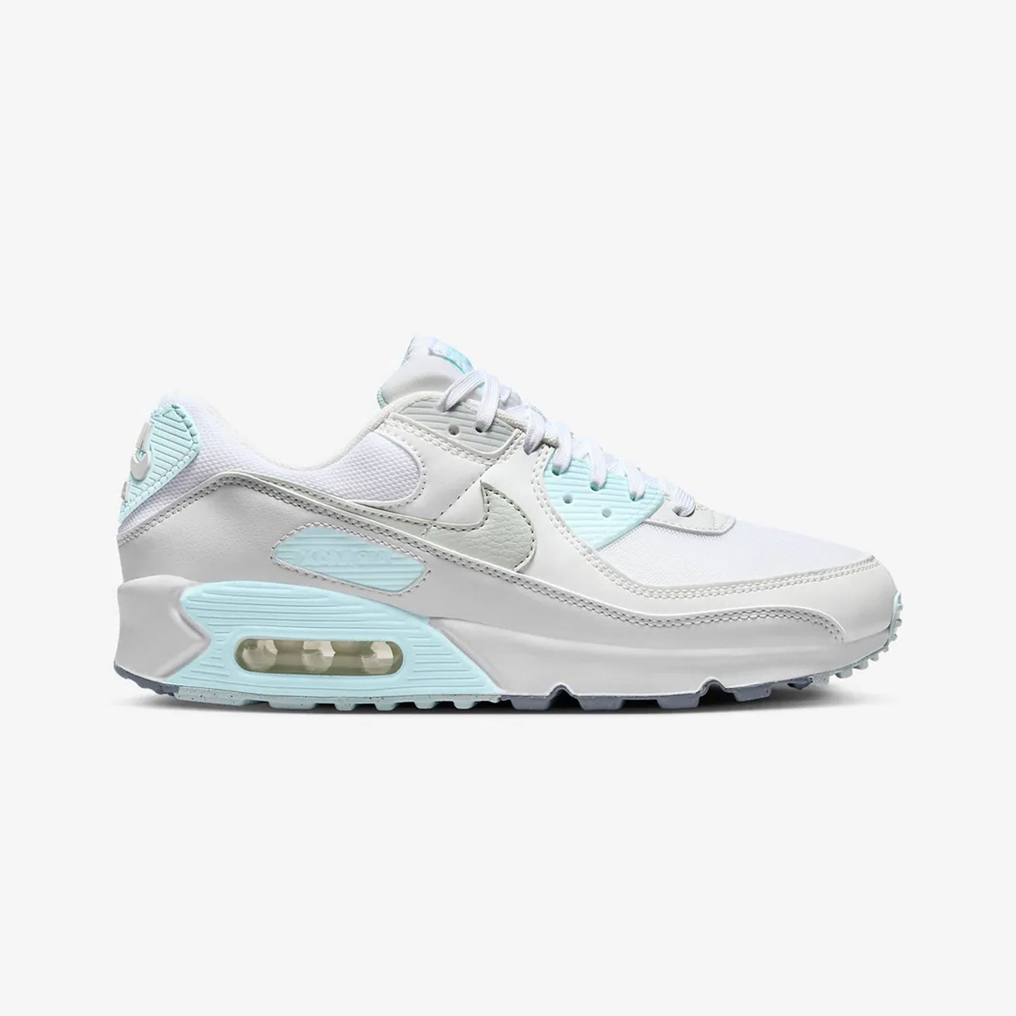 NIKE AIR MAX 90 WHITE/LIGHT SILVER-GLACIER BLUE