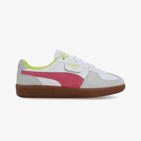 PUMA | PALERMO { WHITE/FLURO PINK PES