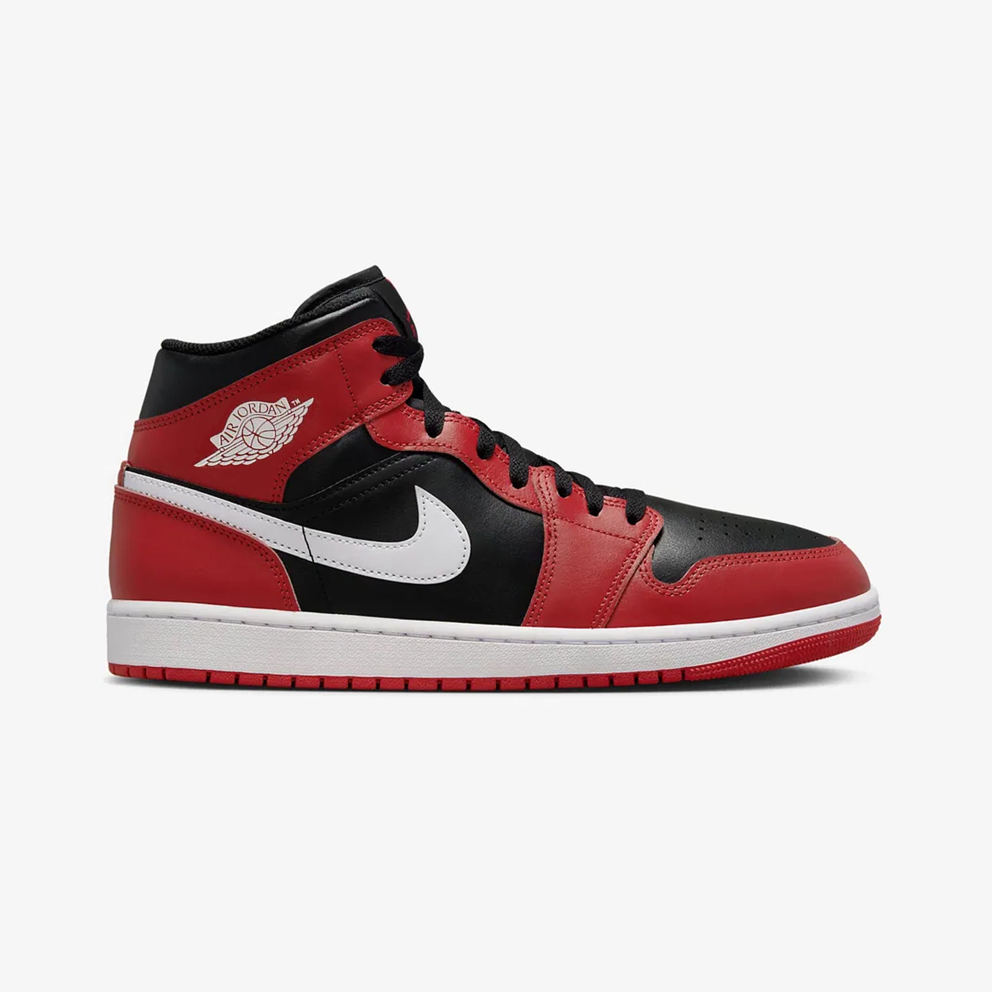 JORDAN | AIR JORDAN 1 MID { BLACK/WHITE-GYM RED – Superkicks