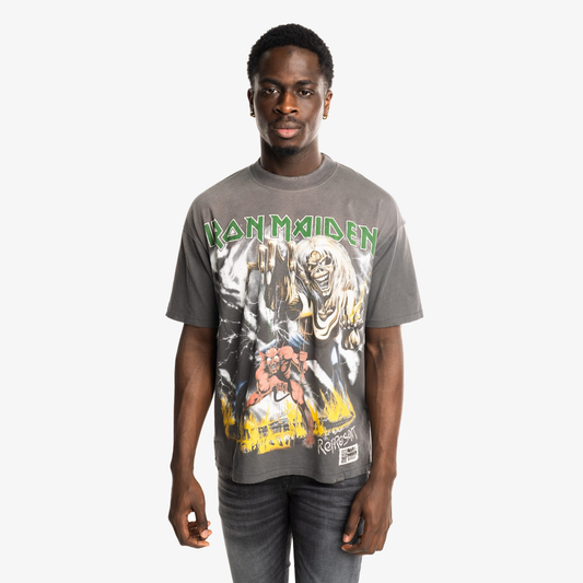 REPRESENT | REPRESENT x IRON MAIDEN NUMBER OF BEAST T-SHIRT { SUNFADE GREY
