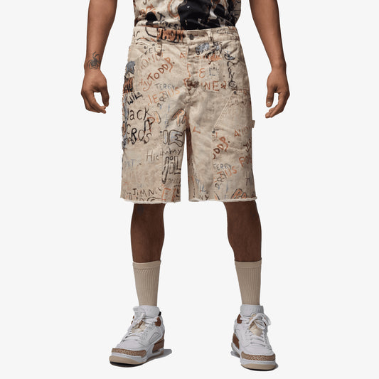 JORDAN | AIR JORDAN PRINTED SHORTS { WHITE