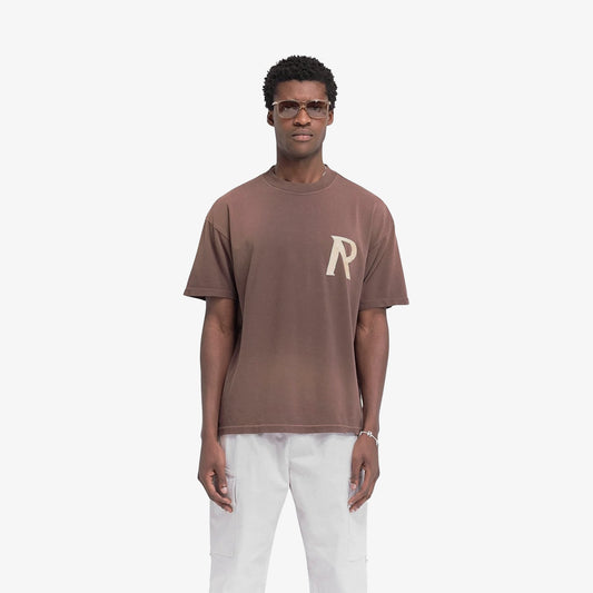 REPRESENT | MASKING TAPE INITIAL T-SHIRT { BROWN