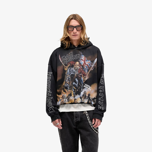 Represent | REPRESENT x IRON MAIDEN STEED HOODIE { STAINED BLACK