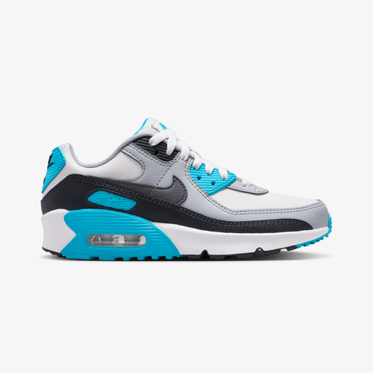 Nike | AIR MAX 90 LTR { PLATINUM TINT/IRON GREY-BLUE LIGHTNING