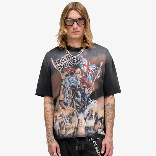REPRESENT | REPRESENT x IRON MAIDEN STEED T-SHIRT { STAINED BLACK