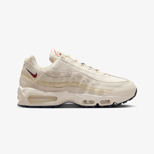 Nike | AIR MAX 95 OG  { PALE IVORY/UNIVERSITY RED-LT KHAKI-SAIL