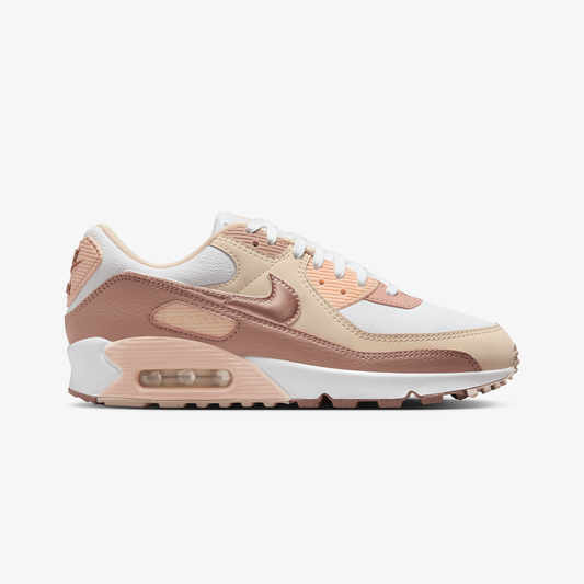 Nike | AIR MAX 90 { WHITE/PARTICLE PINK-WASHED CORAL