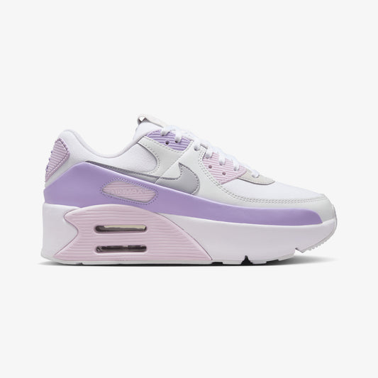 Nike | AIR MAX 90 LV8 { WHITE/WOLF GREY-HYDRANGEAS-SUMMIT WHITE
