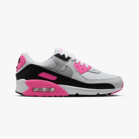Nike | AIR MAX 90 { WHITE/WOLF GREY-PINK GLOW-BLACK