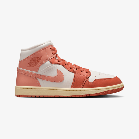 JORDAN | AIR JORDAN 1 MID { SAIL/LT MADDER ROOT-MADDER ROOT-MUSLIN