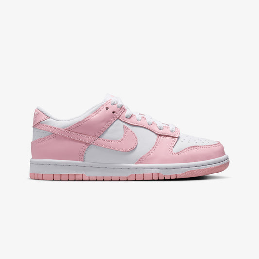 Nike | DUNK LOW { WHITE/MED SOFT PINK-WHITE-WHITE