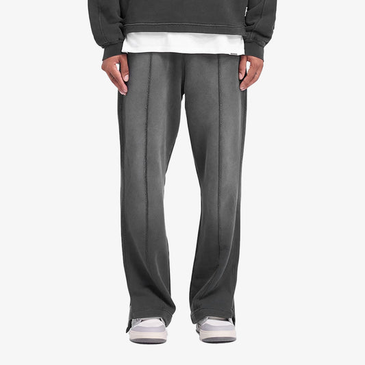 REPRESENT | STEPPED HEM SWEATPANTS { STAINED BLACK