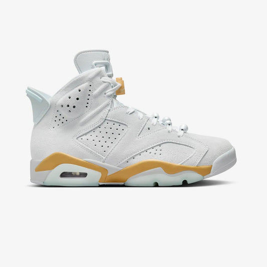 JORDAN | AIR JORDAN 6 RETRO "PEARL" { PURE PLATINUM/GLACIER BLUE-METALLIC GOLD