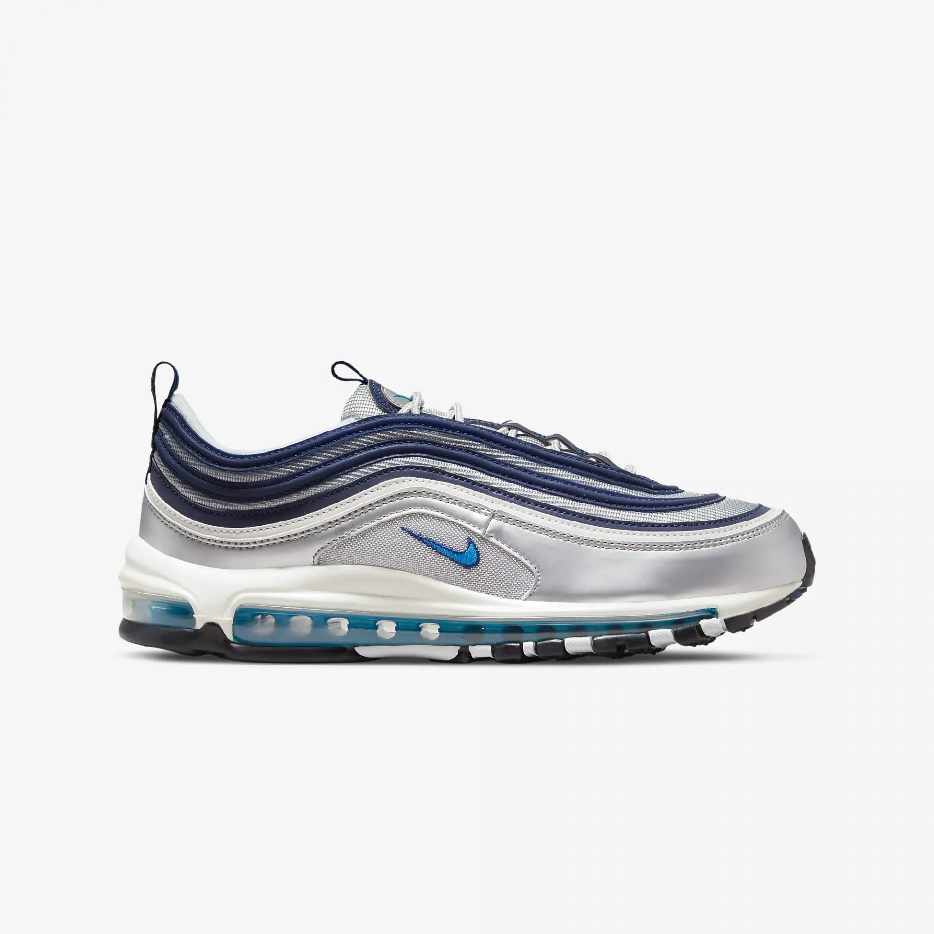 Nike AIR MAX 97 METALLIC SILVER/MIDNIGHT NAVY
