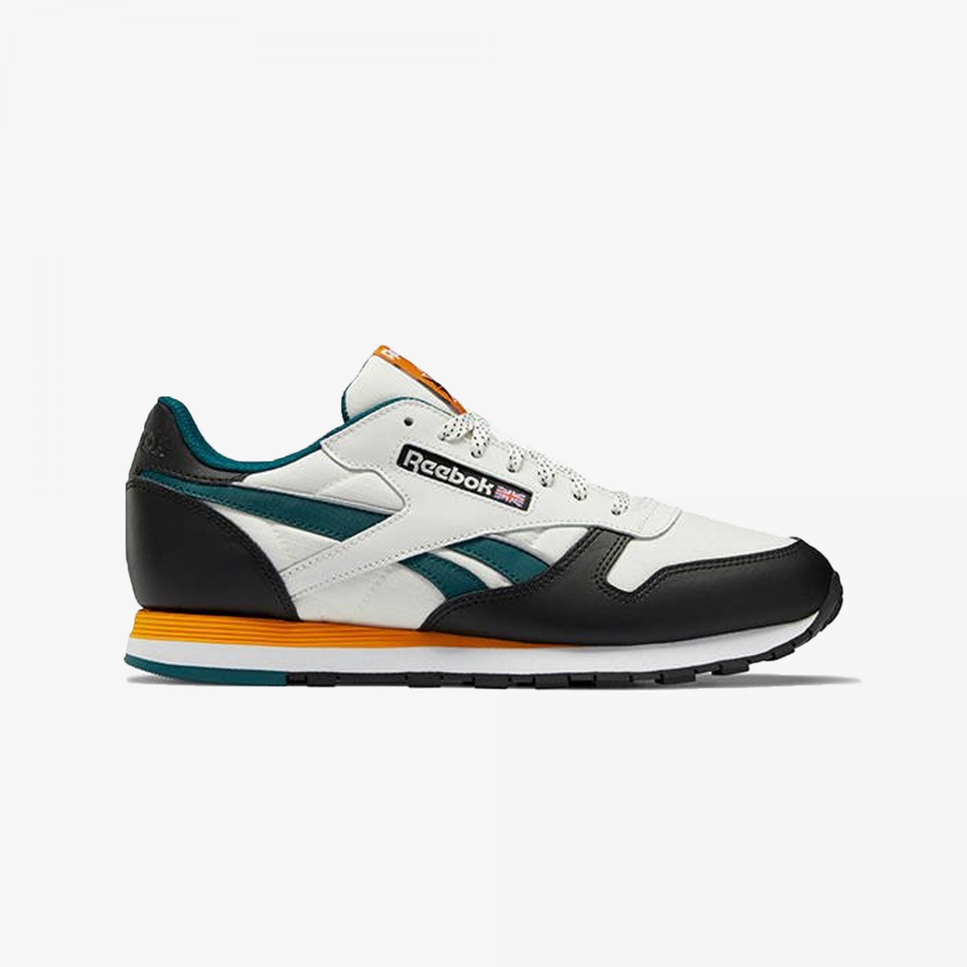 Reebok classic sales leather black white