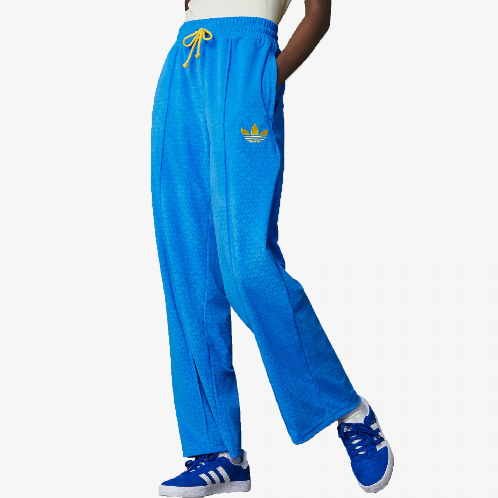Buy Adidas Originals Blue Bird Adicolor Heritage Now Velour Pants