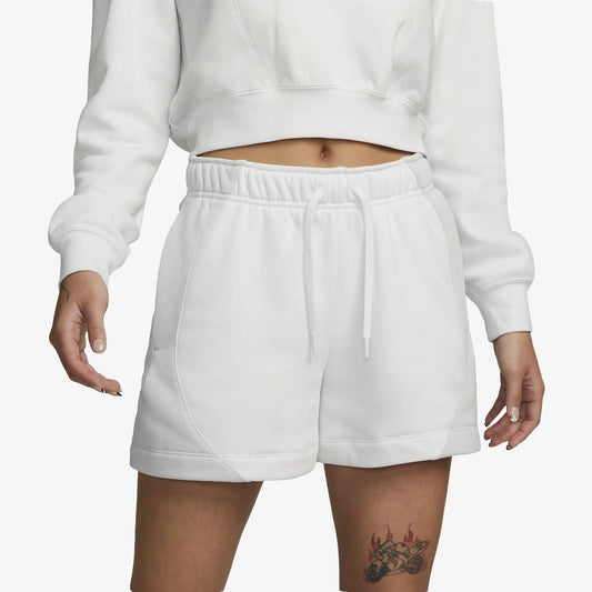 Nike | MID-RISE FLEECE SHORTS { SUMMIT WHITE/PHOTON DUST/SUMMIT WHITE