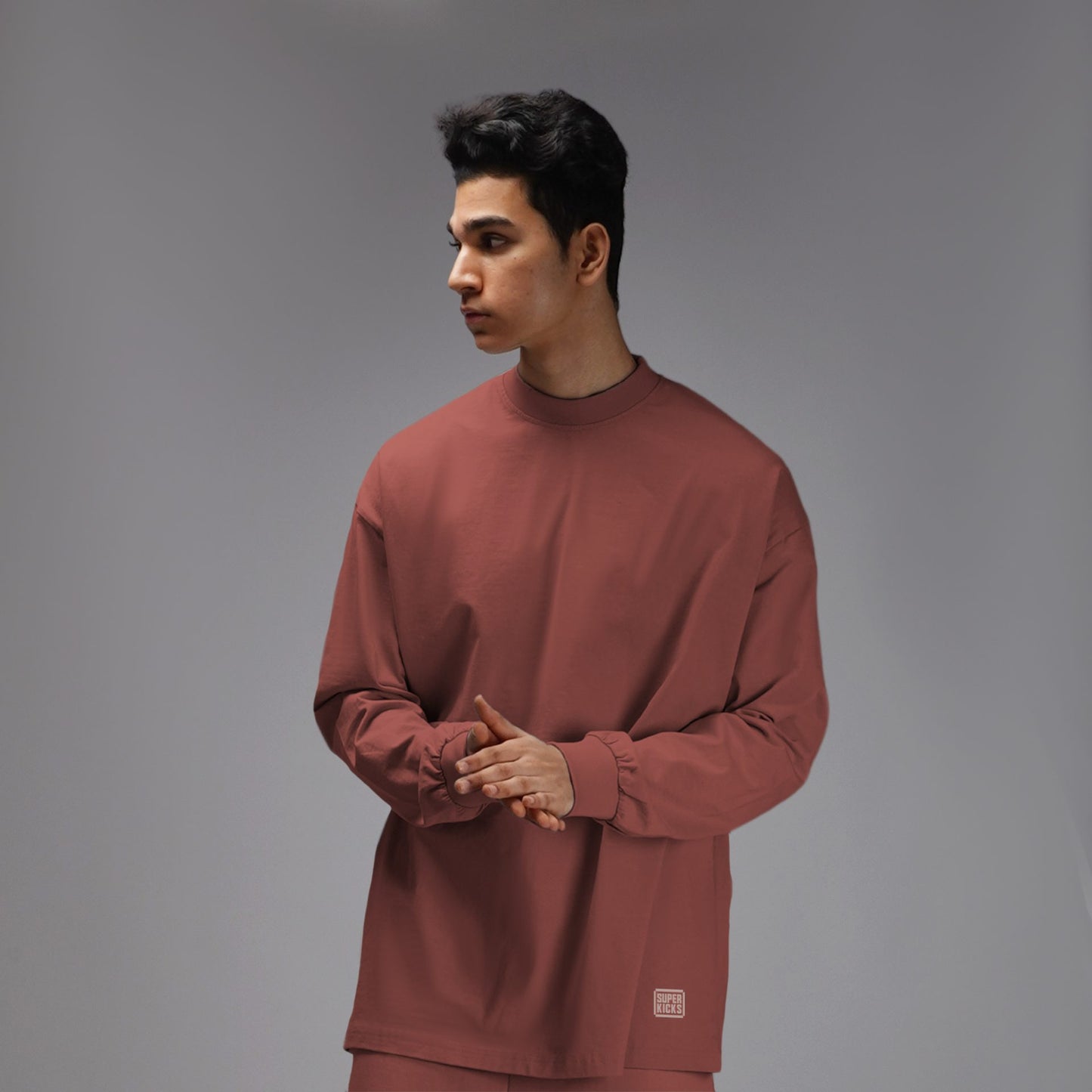 FULL-SLEEVED TEE BRICK DUST