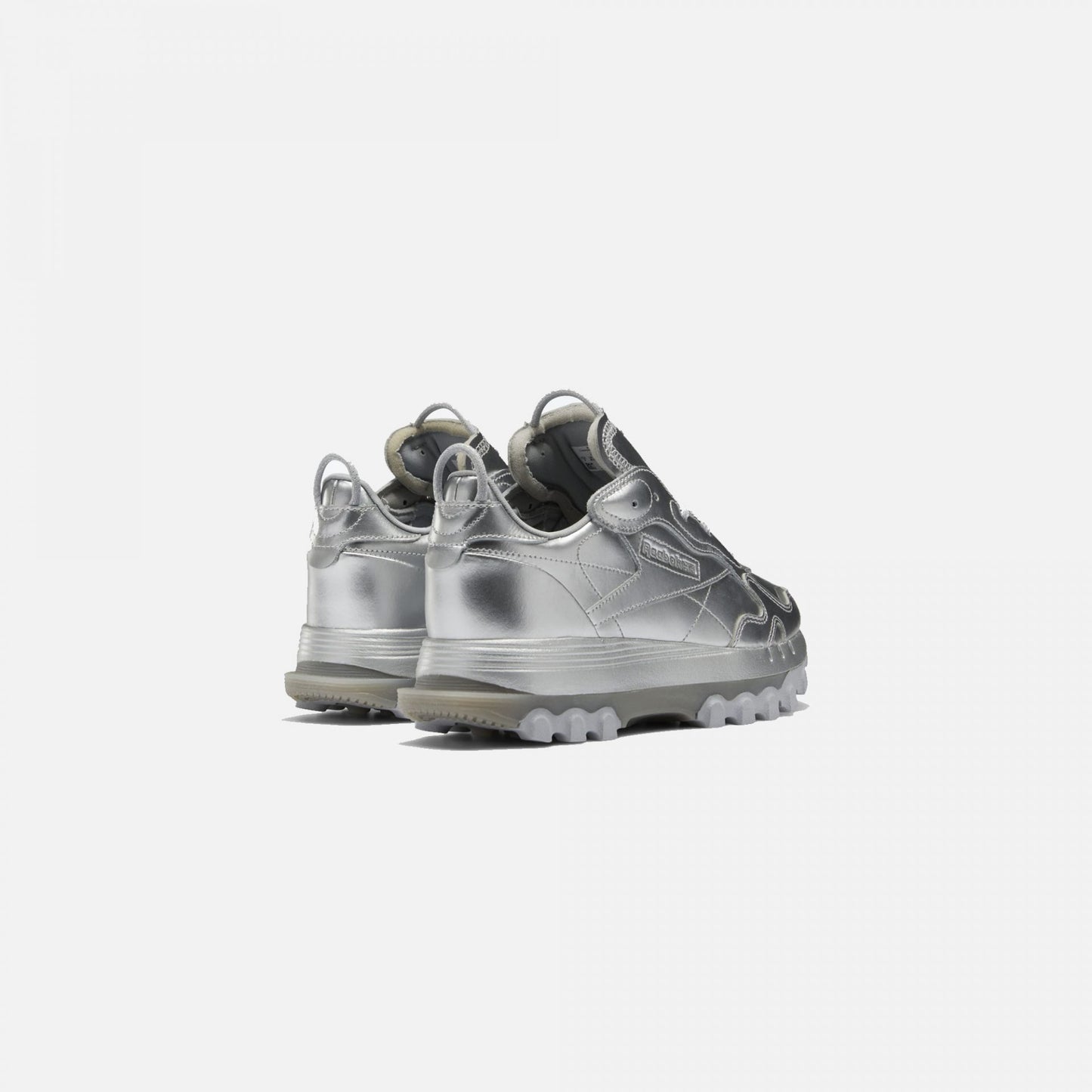 CARDI B CLASSIC LEATHER SILVER METALLIC