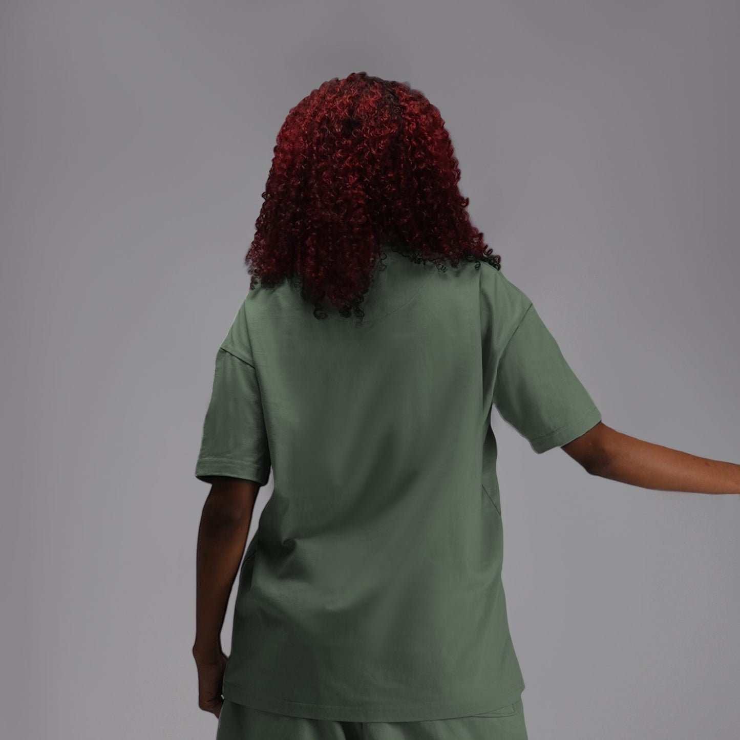 HALF SLEEVED TEE SEA SPRAY GREEN