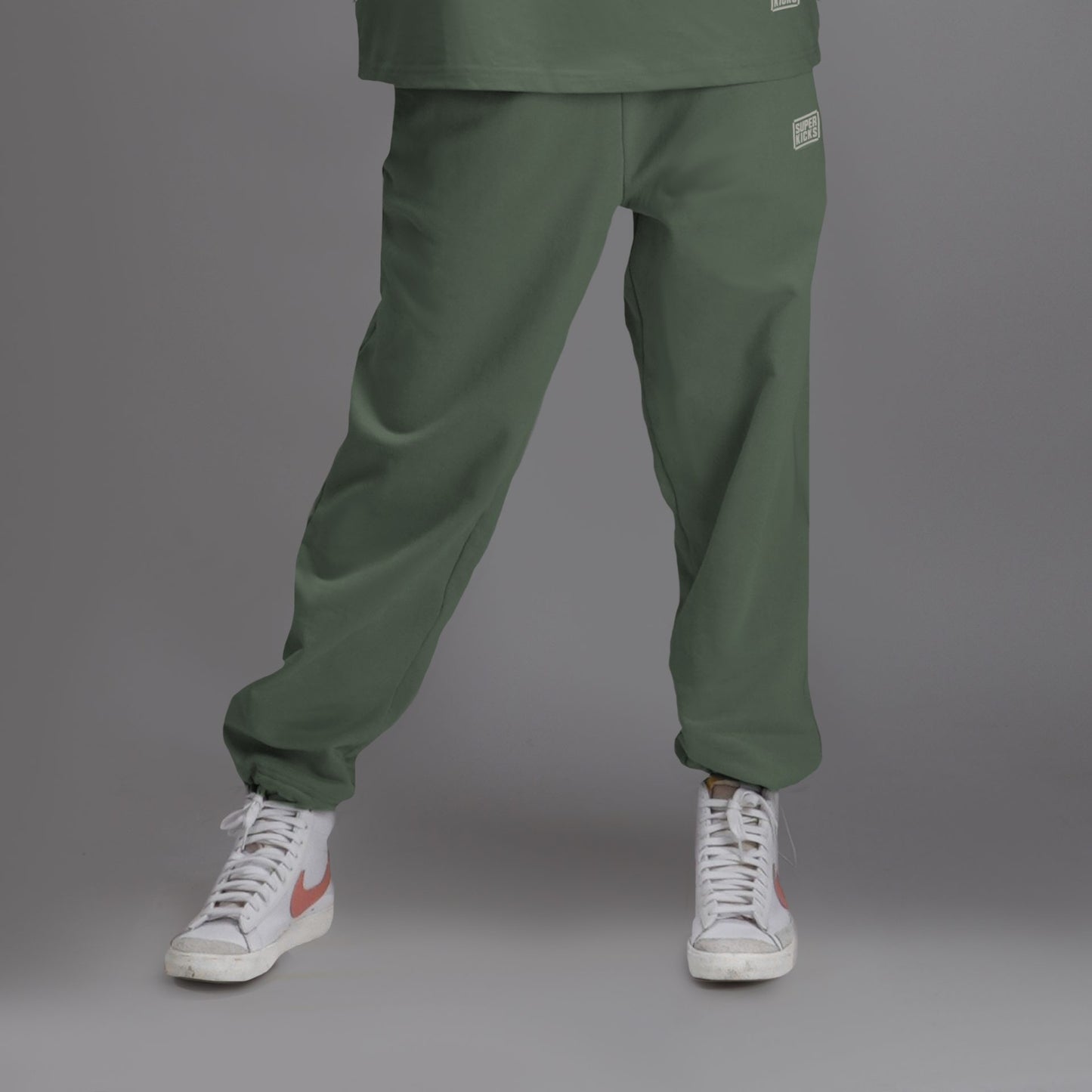 RELAXED FIT JOGGERS SEA SPRAY GREEN