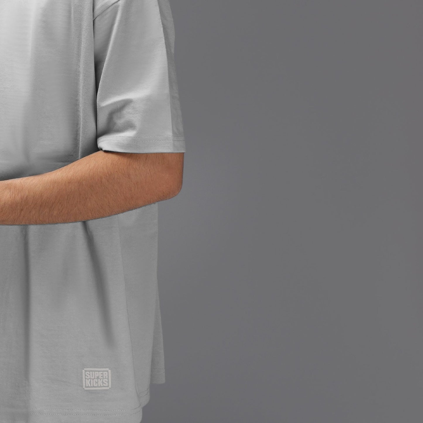 HALF SLEEVED TEE GLACIER GREY