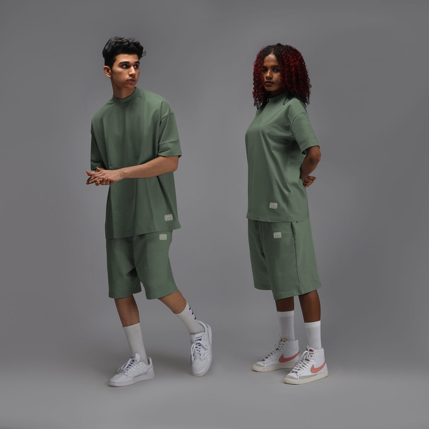 HALF SLEEVED TEE SEA SPRAY GREEN