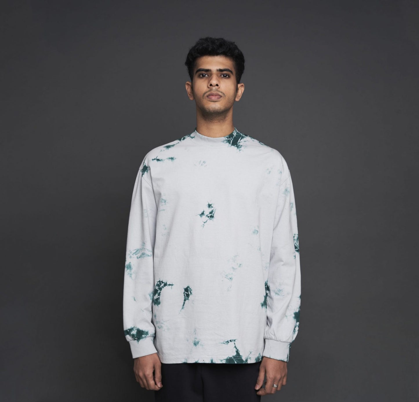 TIE-DYE FULL SLEEVE TEE GREEN