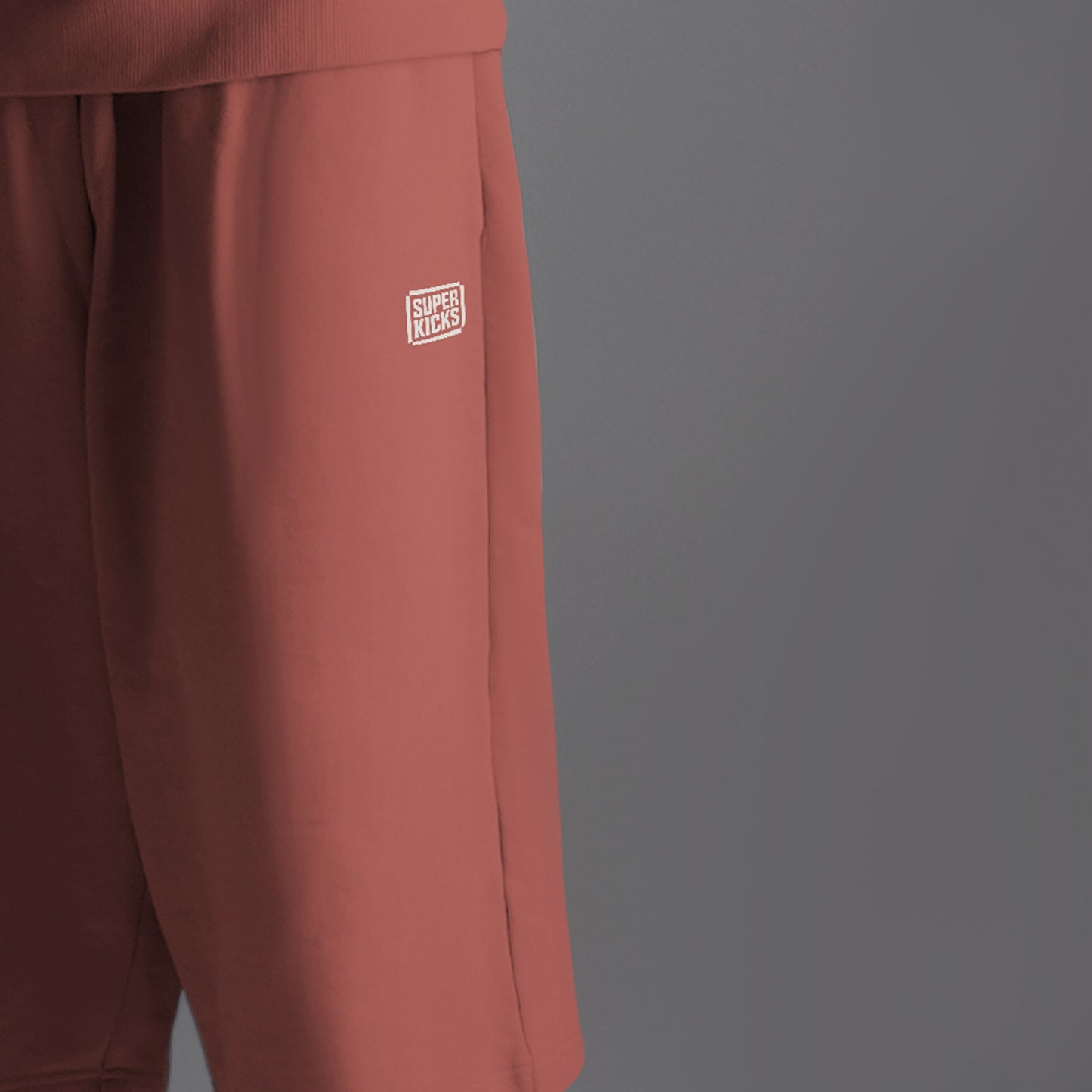 WIDE LEG CROPPED PANTS BRICK DUST