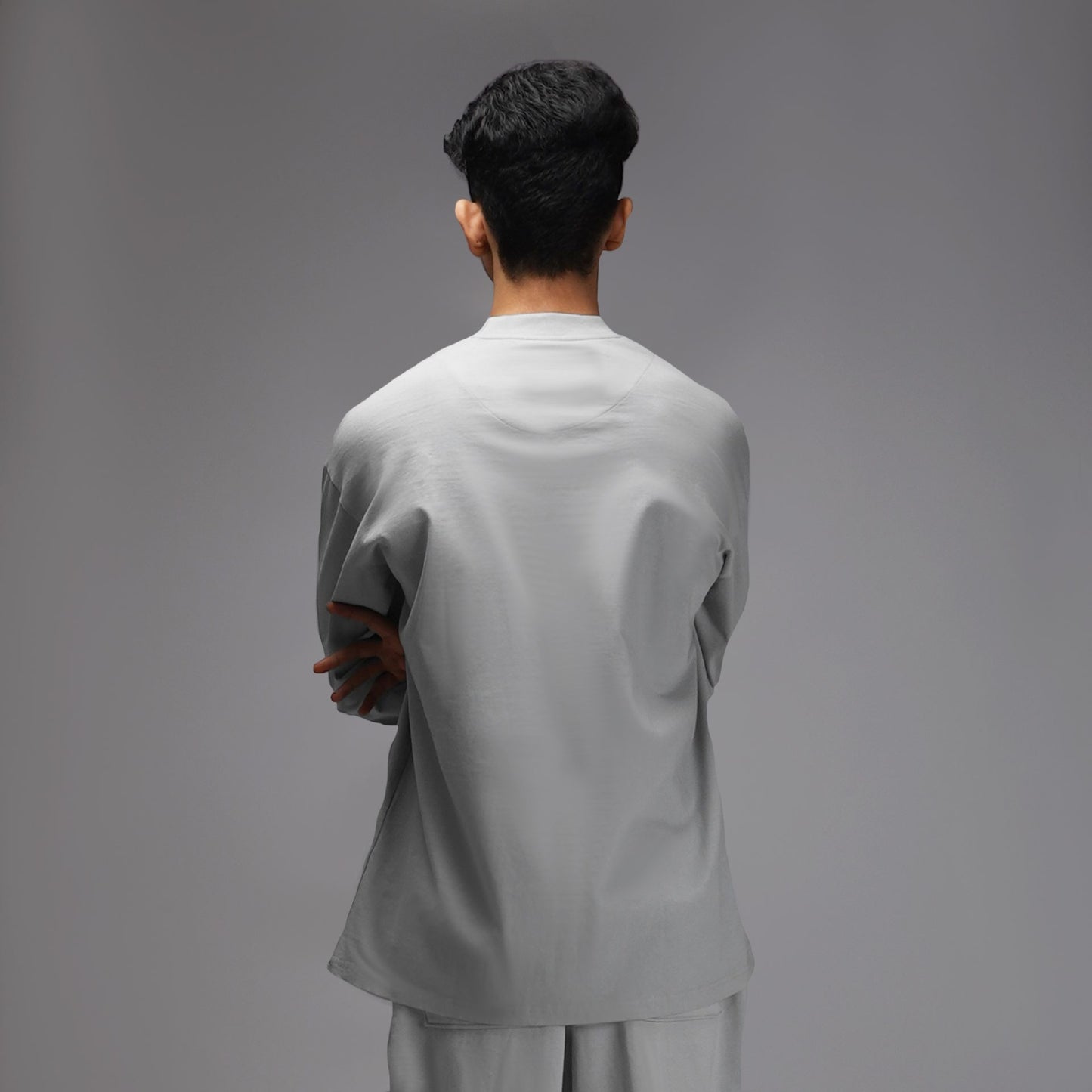 FULL-SLEEVED TEE GLACIER GREY