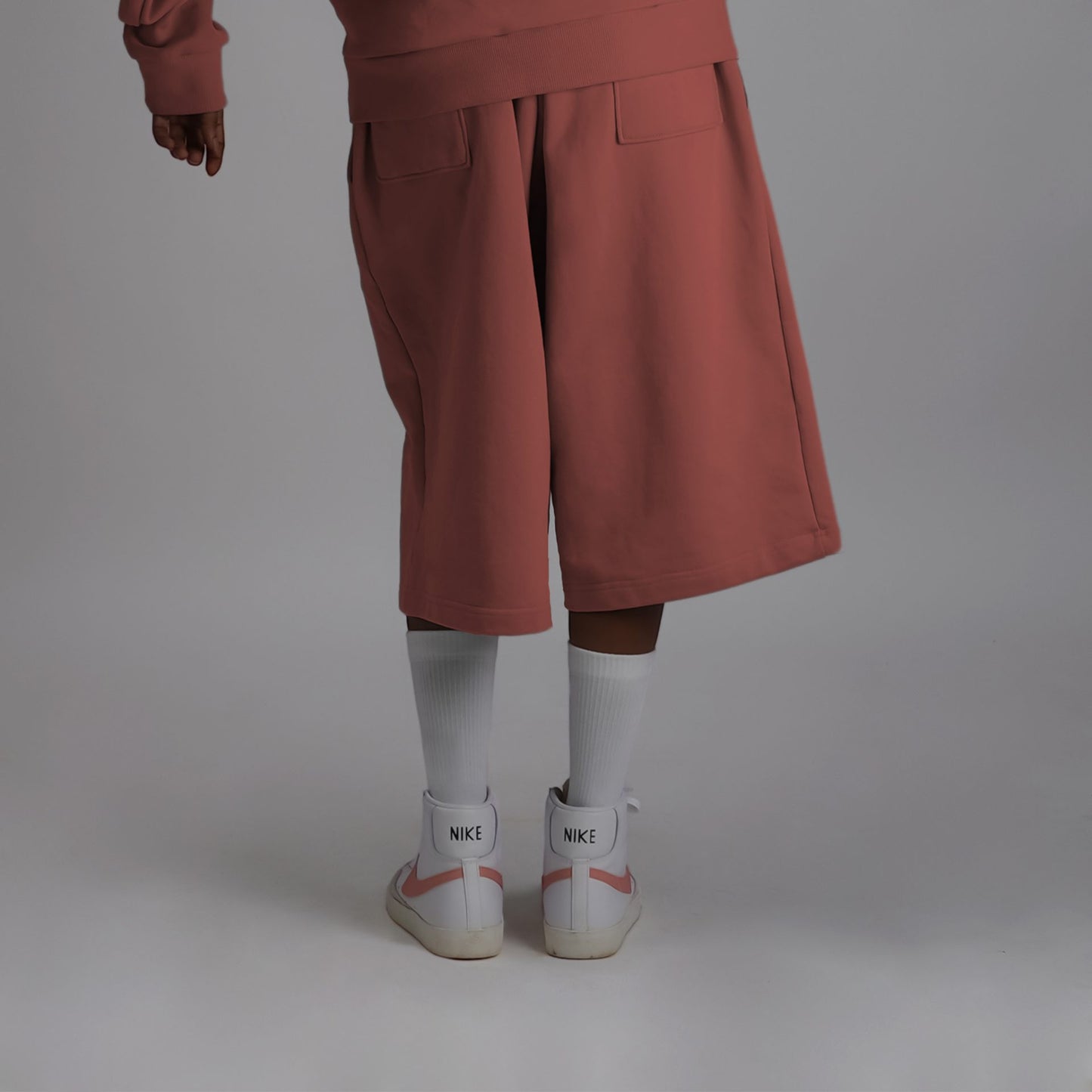 WIDE LEG CROPPED PANTS BRICK DUST
