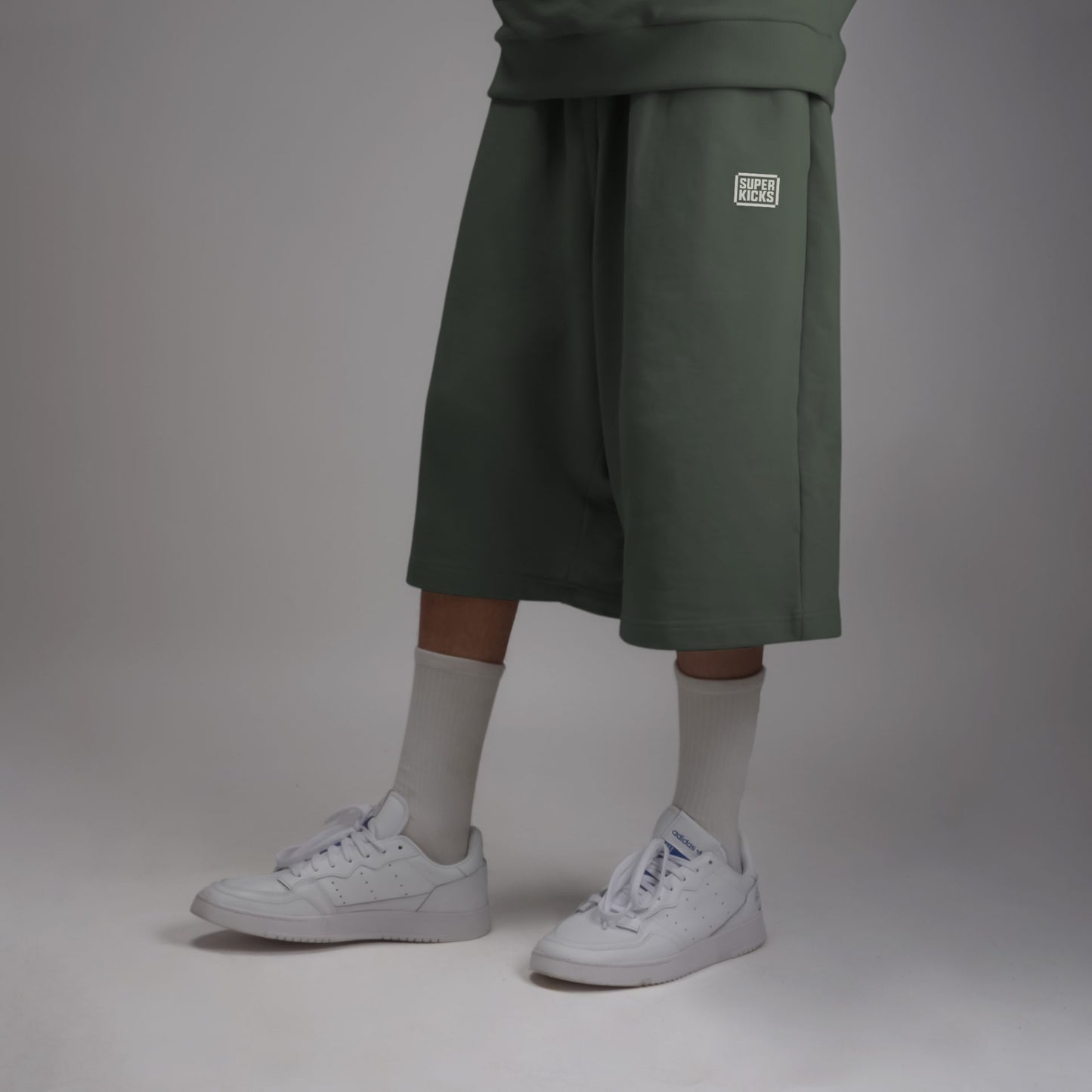 WIDE LEG CROPPED PANTS SEA SPRAY GREEN