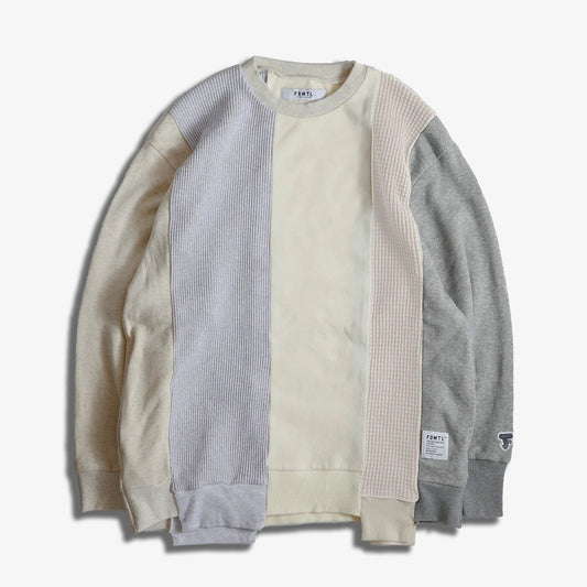 FDMTL | PATCHWORK SWEATSHIRT { WHITE
