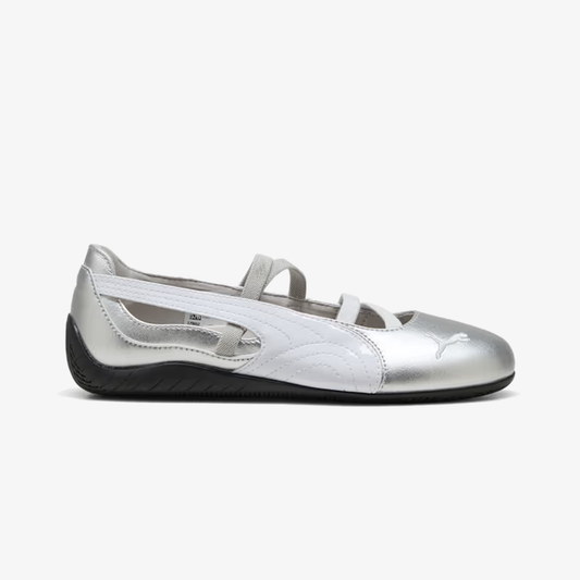 PUMA | SPEEDCAT BALLET MATALLIC { SILVER-PUMA WHITE