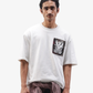ALMOST GODS | TEMPLAR JACQUARD BOXY TEE { WHITE