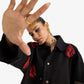 F A R A K | HAND EMBRIODERED JACKET { BLACK/BLACK