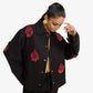 F A R A K | HAND EMBRIODERED JACKET { BLACK/BLACK