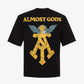 ALMOST GODS | GILDED ALPHA CROSS RELAXED TEE { BLACK/GOLD