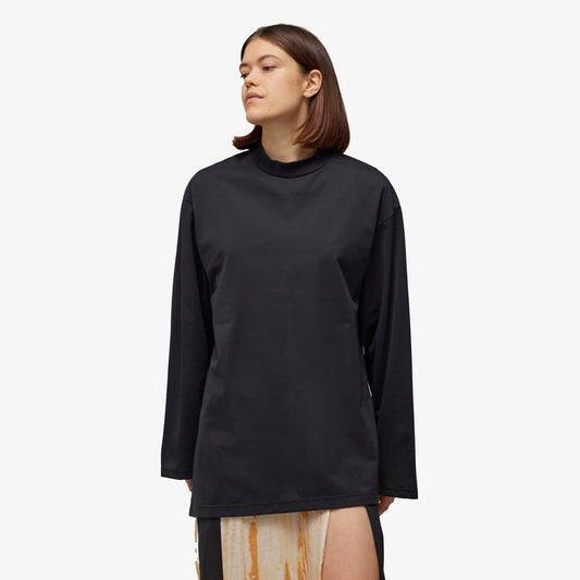 Y-3 | PREMIUM LOOSE LONG SLEEVE TEE  { BLACK