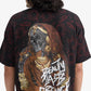 F A R A K | BEAUTY LASTS FOREVER BLOCKPRINT T-SHIRT { BLACK/BLACK