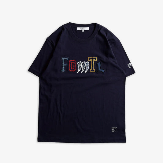 PATCHWORK LOGO TEE 'NAVY'