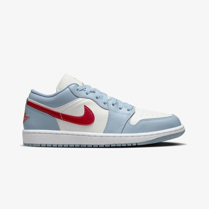 Jordan | AIR JORDAN 1 LOW  { SAIL/DUNE RED-BLUE GREY-WHITE