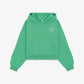 SPORTY & RICH | SRHWC CROPPED HOODIE { VERDE/WHITE