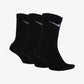 NIKE | PERFORMANCE LIGHTWEIGHT TRAINING CREW SOCKS (3 PAIRS) { BLACK/WHITE