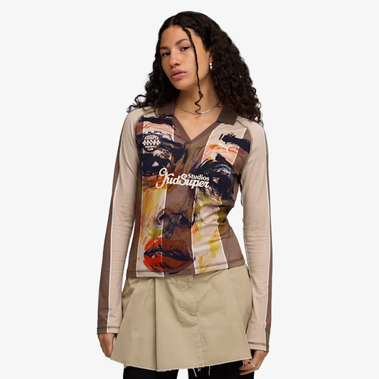 PUMA | x KIDSUPER LONG SLEEVE JERSEY { FLAT BRONZE-AOP