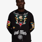 PUMA | SWISH N' INK LONG SLEEVE OVERSIZED BASKETBALL TEE { BLACK