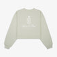SPORTY & RICH | VENDOME CROPPED CREWNECK { SAGE/WHITE