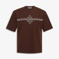 ALMOST GODS | ALPHA CROSS CHAIN LINK RELAXED TEE { BROWN