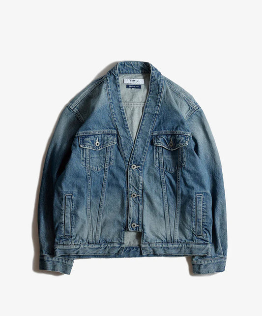 FDMTL | DENIM HAORI JACKET 4YR WASH { INDIGO